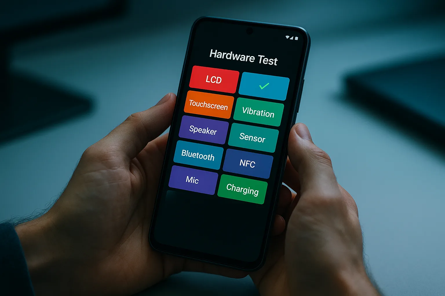 มือถือ Android แสดงเมนูทดสอบเซ็นเซอร์จากรหัสลับเช็คเซ็นเซอร์มือถือ